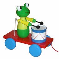 Frog with drum coloured