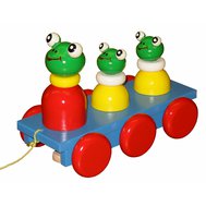 Three frogs coloured