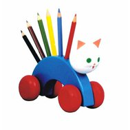 Stojánek na tužky - kočka barevná