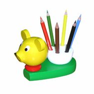 Stojánek na tužky - medvěd barevný