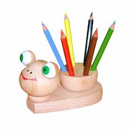 Pencil stand – frog natural