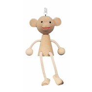 Monkey - natural figurine on spring
